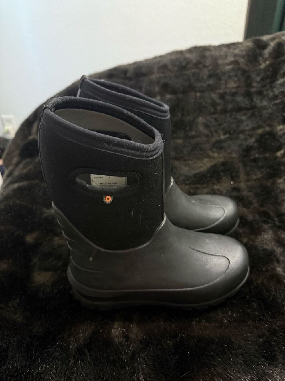 BOGS Classic High Boots youth 5 Black Waterproof Insulated  Boots